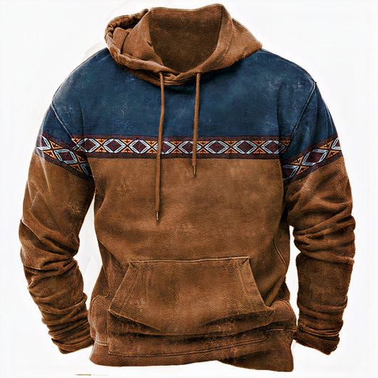 Sudadera Heinrich con Capucha y Estampado Tribal para Invierno