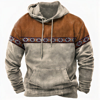 Sudadera Heinrich con Capucha y Estampado Tribal para Invierno