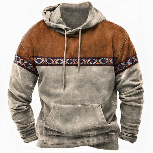 Sudadera Heinrich con Capucha y Estampado Tribal para Invierno