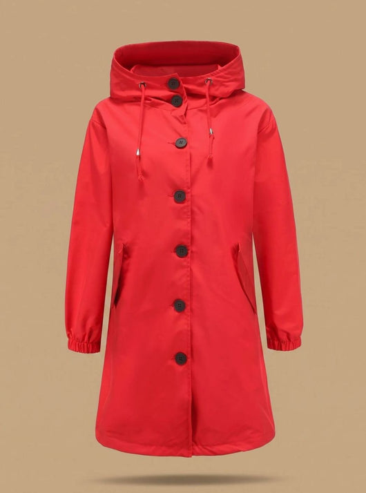 Trenca Greta Impermeable con Capucha