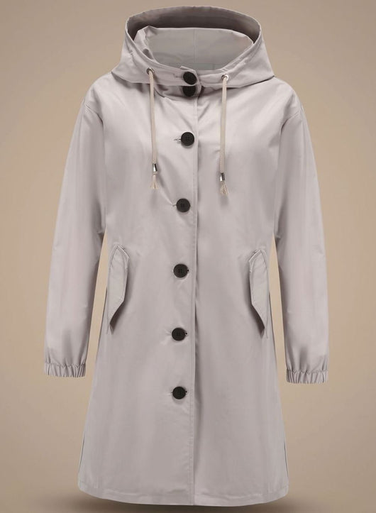 Trenca Greta Impermeable con Capucha