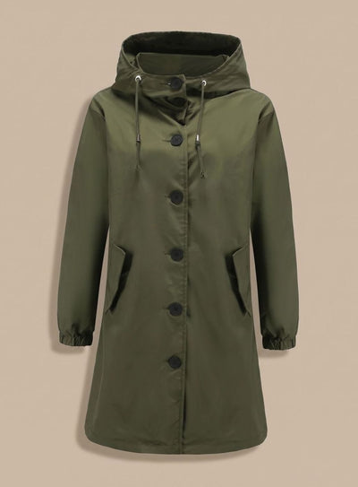 Trenca Greta Impermeable con Capucha
