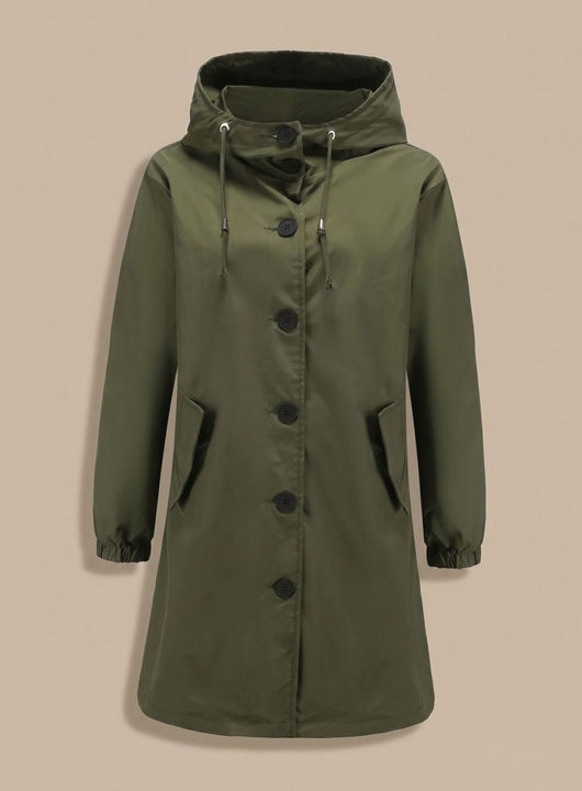 Trenca Greta Impermeable con Capucha