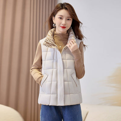 Chaleco Acolchado Sophie con Cuello Alto y Cremallera