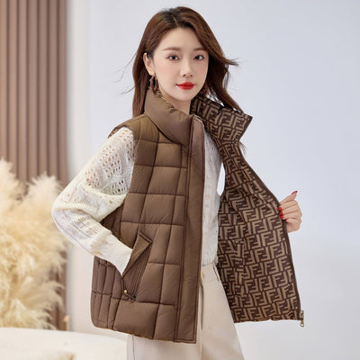 Chaleco Acolchado Sophie con Cuello Alto y Cremallera