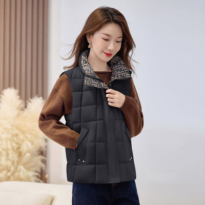 Chaleco Acolchado Sophie con Cuello Alto y Cremallera