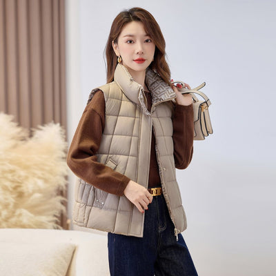 Chaleco Acolchado Sophie con Cuello Alto y Cremallera