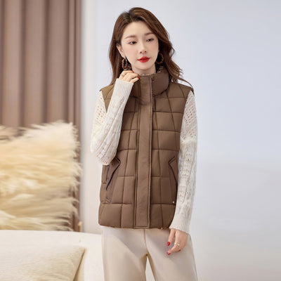 Chaleco Acolchado Sophie con Cuello Alto y Cremallera