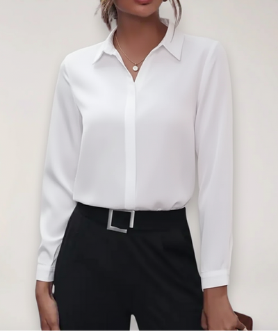 Blusa Stefanie Entallada de Botones para Oficina
