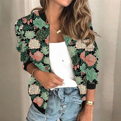 Chaqueta Bomber Sophie Vintage de Estampado Floral
