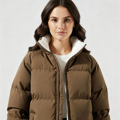 Chaqueta Acolchada Charlotte con Capucha y Forro Polar