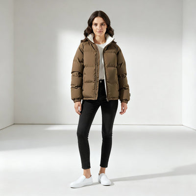 Chaqueta Acolchada Charlotte con Capucha y Forro Polar