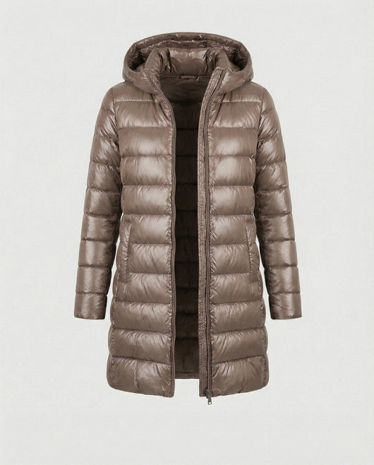 Chaqueta Annika de Plumón Ultraligera con Capucha y Corte Slim