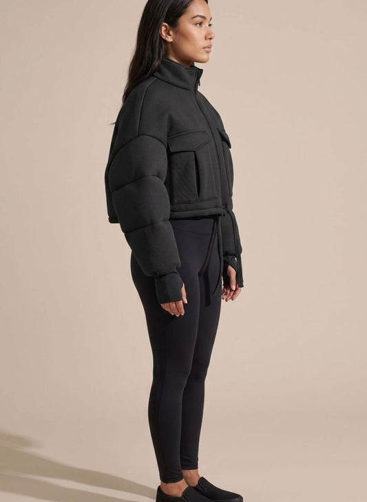 Chaqueta Corta Emilia con Cremallera y Bolsillos Cargo