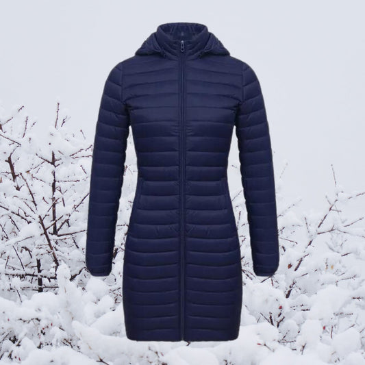 Parka Greta Larga Acolchada Ultraligera con Capucha
