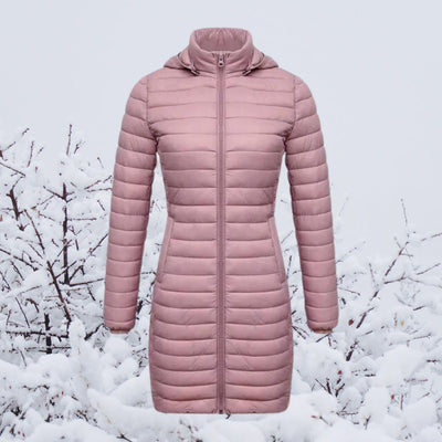 Parka Greta Larga Acolchada Ultraligera con Capucha