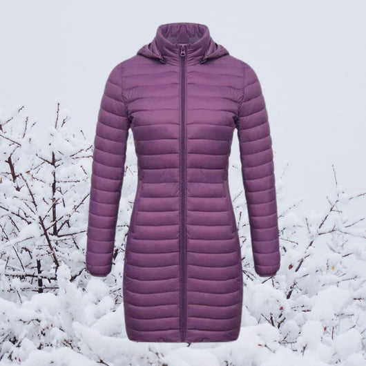 Parka Greta Larga Acolchada Ultraligera con Capucha