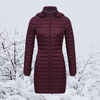 Parka Greta Larga Acolchada Ultraligera con Capucha