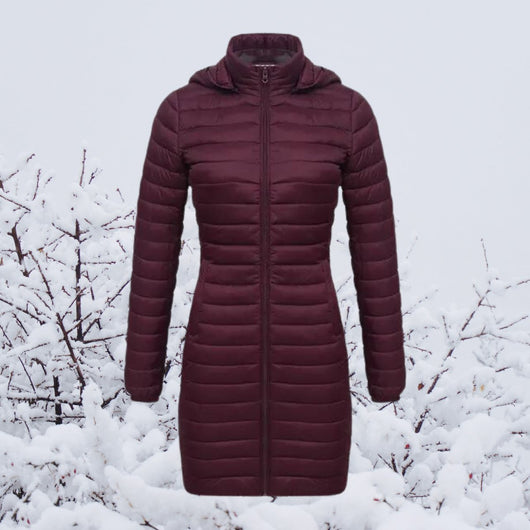 Parka Greta Larga Acolchada Ultraligera con Capucha