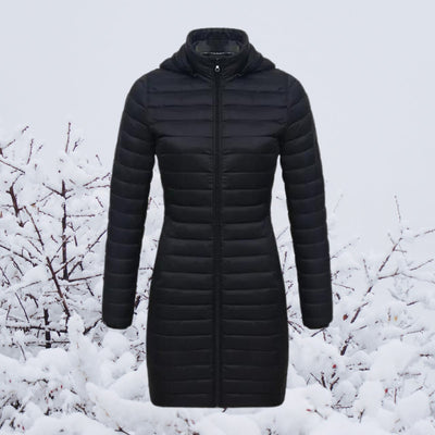 Parka Greta Larga Acolchada Ultraligera con Capucha