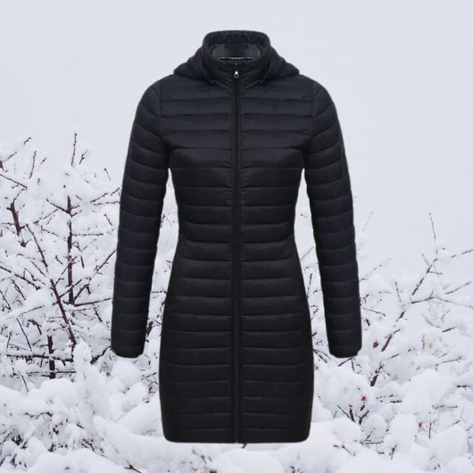 Parka Greta Larga Acolchada Ultraligera con Capucha