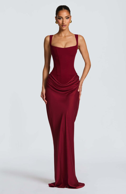 Ashley | Vestido Maxi Bodycon sin Mangas para Invitada de Boda