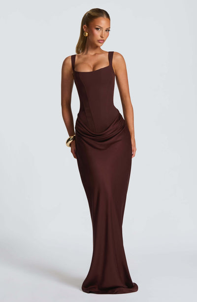 Ashley | Vestido Maxi Bodycon sin Mangas para Invitada de Boda
